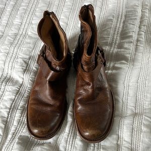 Frye brown leather Ankle boots with back zippers - Mens 8, Womens 10